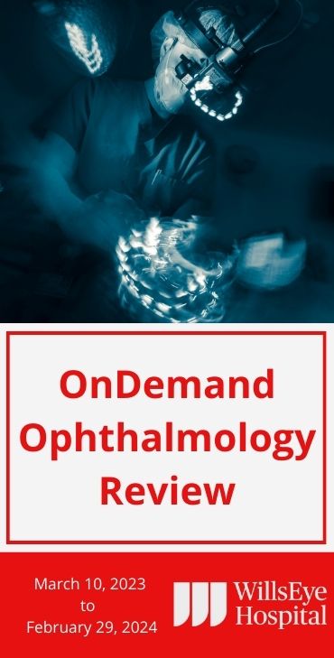 OnDemand Wills Eye Hospital Ophthalmology Review Course 2023 Banner